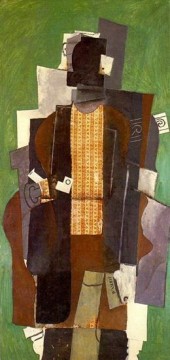  Pablo Peintre - Homme à la pipe Le fumeur 1914 cubisme Pablo Picasso